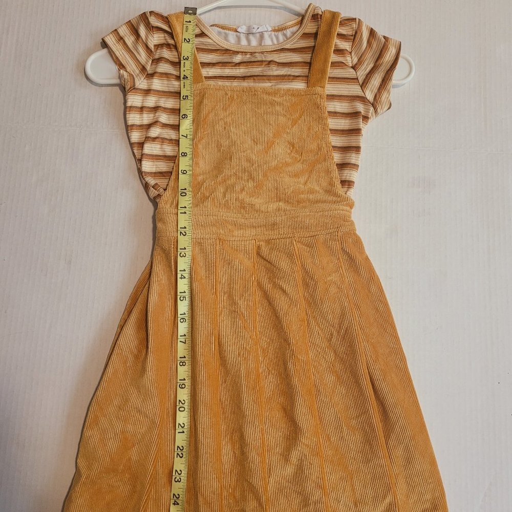 Beautees Girl Goldish Yellow Skirt Jumper and Matching Shirt- Size 7/8